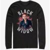 Long Sleeves * | Boxlunch Marvel Avengers: Endgame Black Widow Burst Long Sleeve T-Shirt