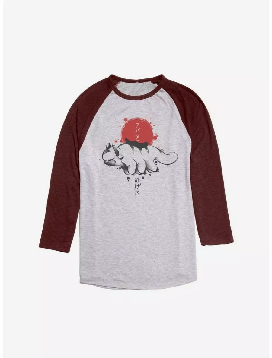 Long Sleeves * | Boxlunch Avatar: The Last Airbender Appa Sumi-E Raglan