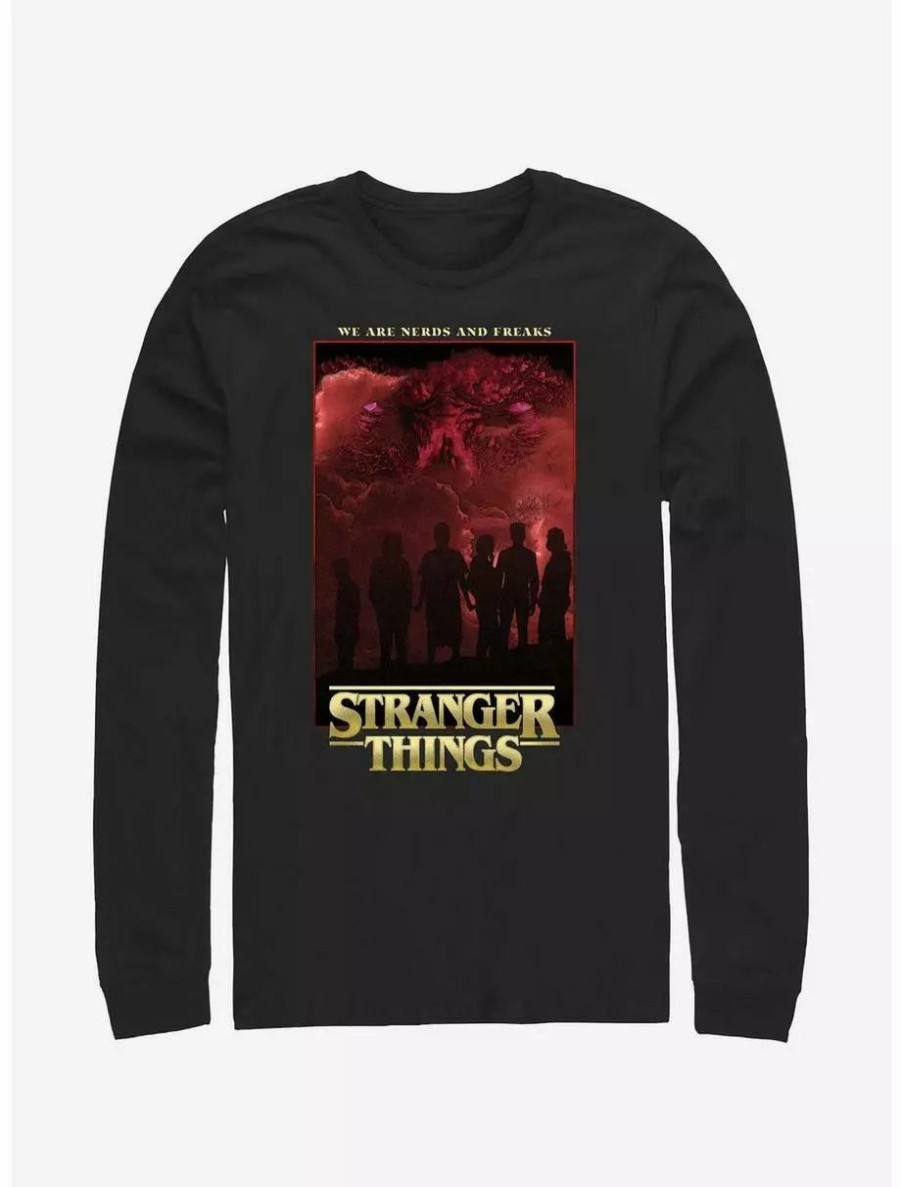 Long Sleeves * | Boxlunch Stranger Things Nerds And Freaks Long-Sleeve T-Shirt