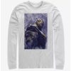 Long Sleeves * | Boxlunch Marvel Avengers: Endgame Thanos Painted Long Sleeve T-Shirt