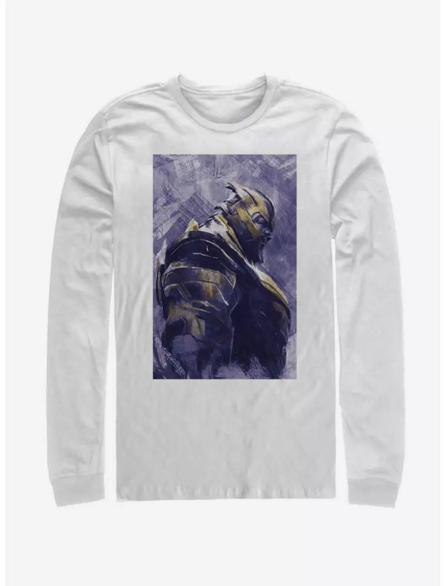 Long Sleeves * | Boxlunch Marvel Avengers: Endgame Thanos Painted Long Sleeve T-Shirt