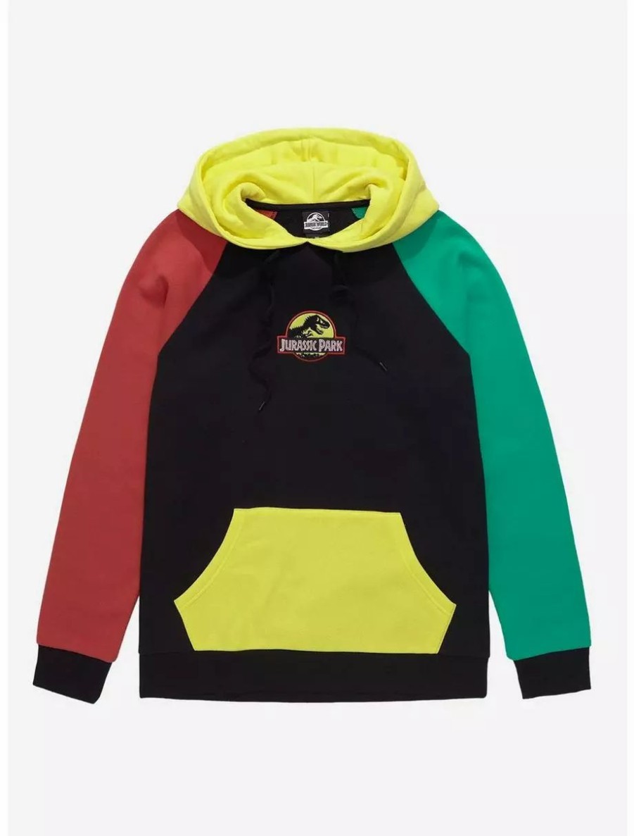 Hoodies * | Jurassic Park Logo Color Block Hoodie Boxlunch Exclusive