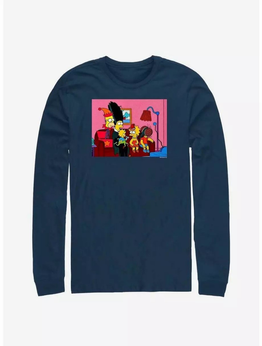 Long Sleeves * | Boxlunch The Simpsons Family Couch Treehouse Of Horror Long-Sleeve T-Shirt