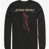 Long Sleeves * | Boxlunch Star Wars Episode Ix The Rise Of Skywalker Jet Red Long-Sleeve T-Shirt