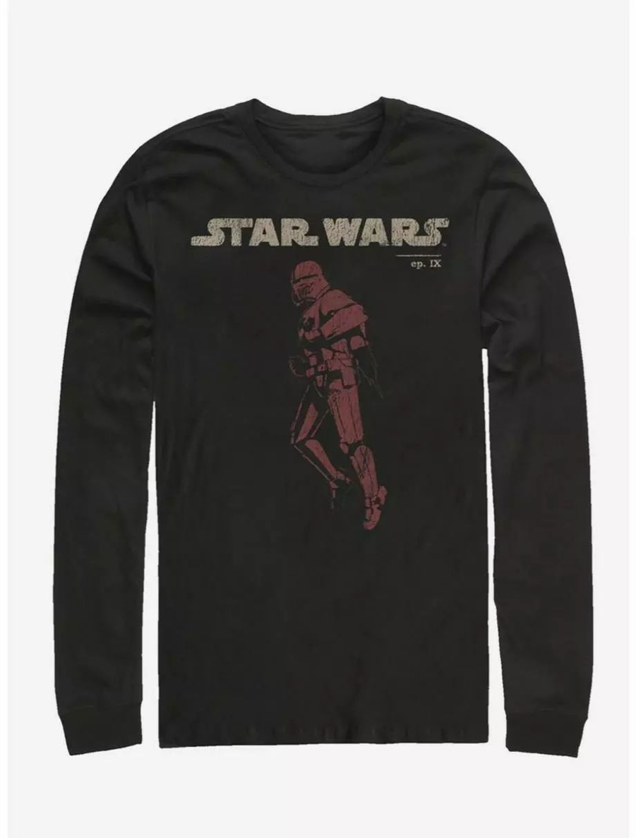 Long Sleeves * | Boxlunch Star Wars Episode Ix The Rise Of Skywalker Jet Red Long-Sleeve T-Shirt