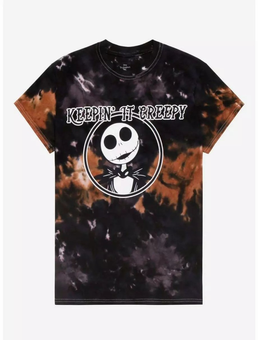 Graphic Tees * | Disney The Nightmare Before Christmas Keepin' It Creepy Women'S Tie-Dye T-Shirt Boxlunch Exclusive