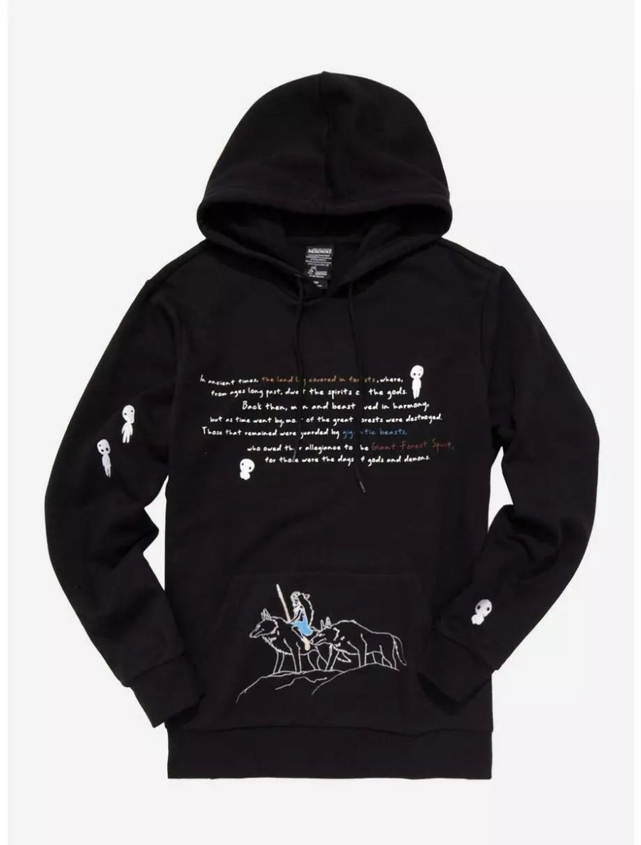 Hoodies * | Studio Ghibli Princess Mononoke Embroidered Hoodie Boxlunch Exclusive