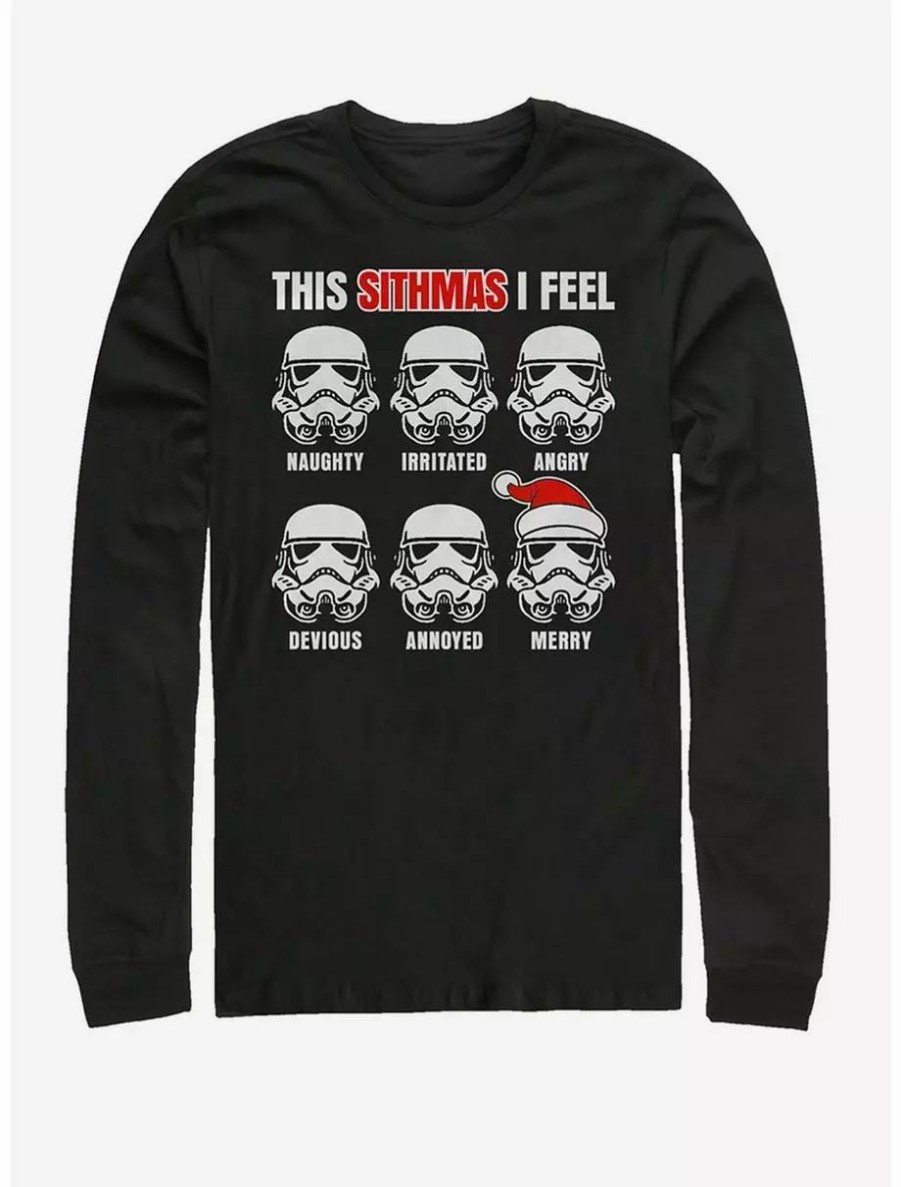 Long Sleeves * | Boxlunch Star Wars Sithmas Feelings Long-Sleeve T-Shirt