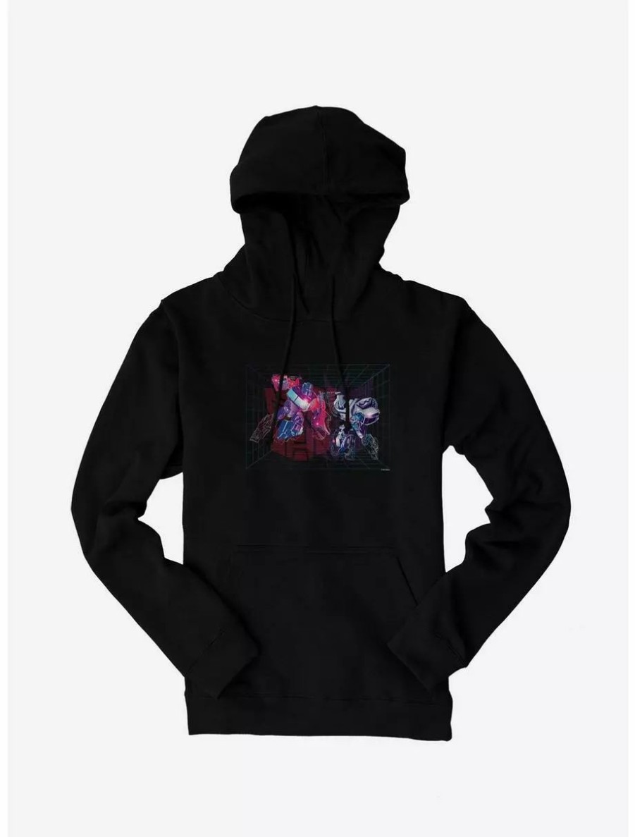 Hoodies * | Boxlunch Transformers Optimus Prime Vs Megatron Grid Hoodie