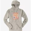 Hoodies * | Boxlunch Bee And Puppycat Watercolor Art Flowers Hoodie