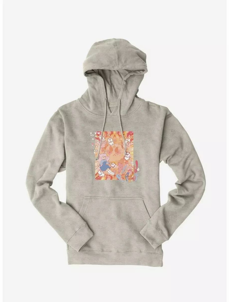 Hoodies * | Boxlunch Bee And Puppycat Watercolor Art Flowers Hoodie