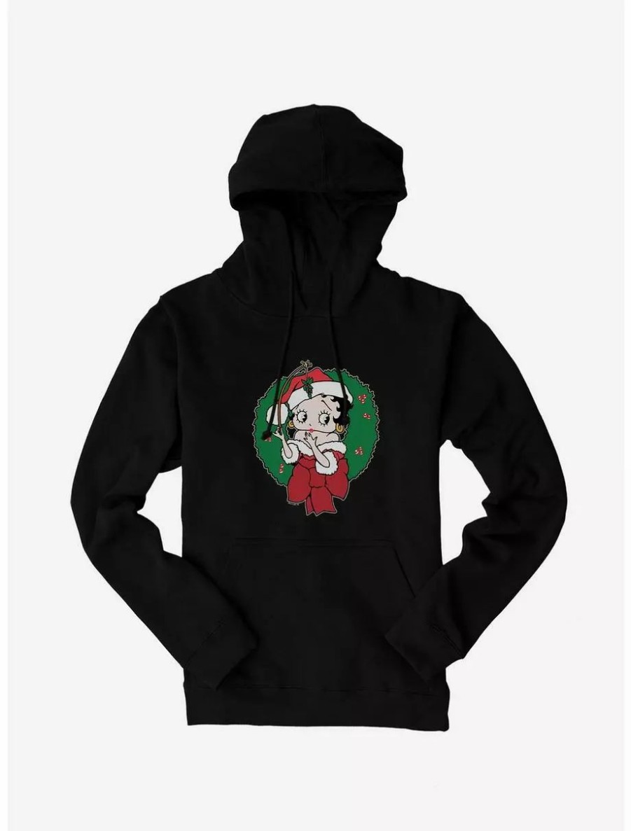 Hoodies * | Boxlunch Betty Boop Mistletoe Hoodie