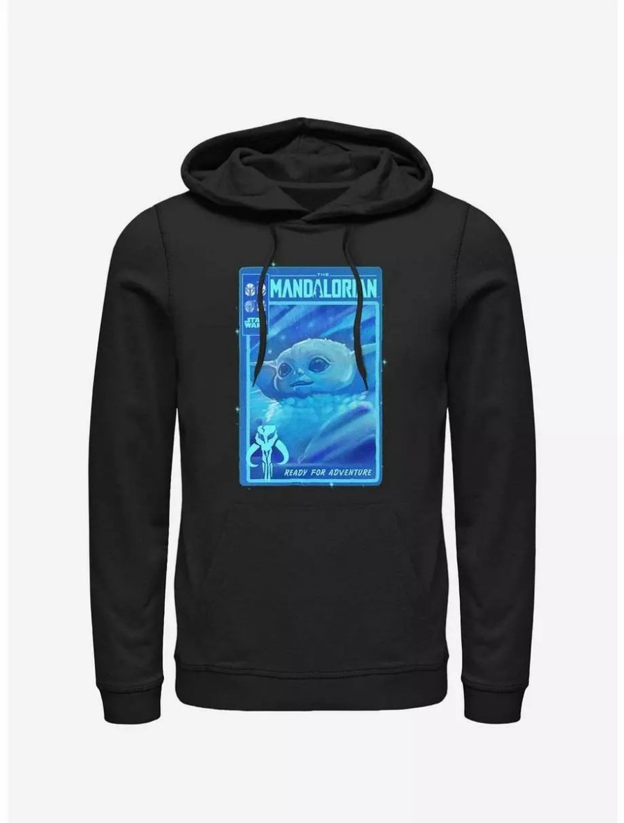 Hoodies * | Boxlunch Star Wars The Mandalorian Grogu Ready For Adventure Poster Hoodie