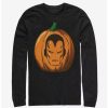 Long Sleeves * | Boxlunch Marvel Iron Man Iron Pumpkin Long-Sleeve T-Shirt