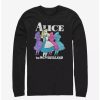 Long Sleeves * | Boxlunch Disney Alice In Wonderland Trippy Alice Long-Sleeve T-Shirt