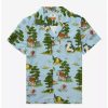 Button-Up Tops * | Boxlunch Pokemon Forest Allover Print Woven Button-Up