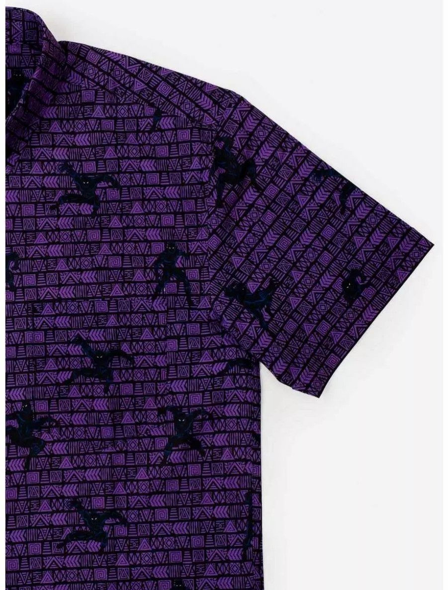 Button-Up Tops * | Boxlunch Rsvlts Marvel Black Panther Wakanda Forever Kunuflex Short Sleeve Shirt