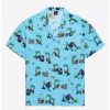 Button-Up Tops * | Boxlunch Disney Lilo & Stitch Beach Scenes Woven Button Up