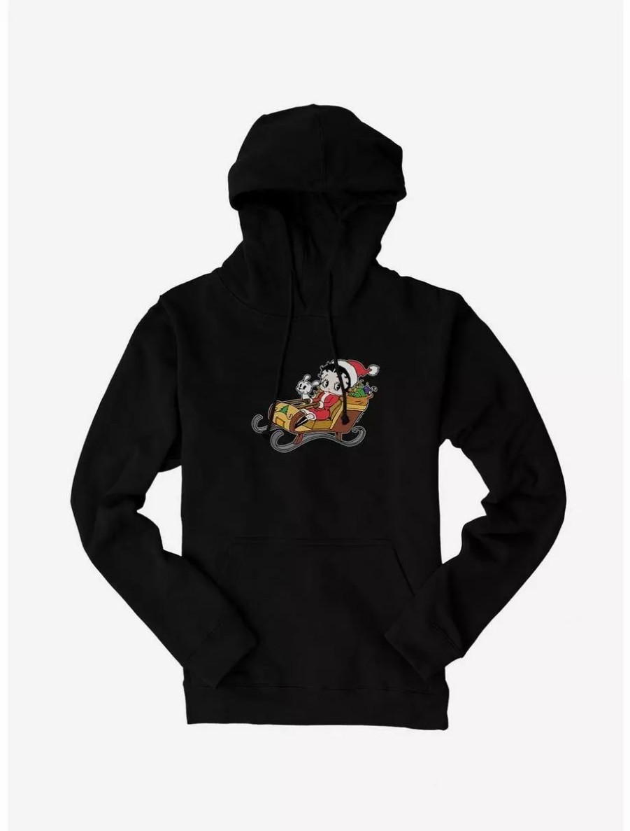 Hoodies * | Boxlunch Betty Boop Sleigh Ride Hoodie