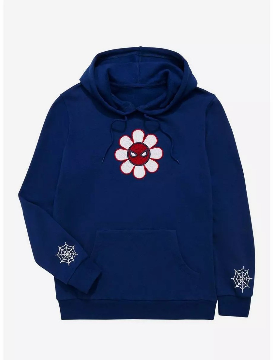 Hoodies * | Marvel Spider-Man Flower Mask Hoodie Boxlunch Exclusive