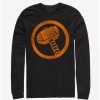 Long Sleeves * | Boxlunch Marvel Thor Orange Retro Symbol Long-Sleeve T-Shirt