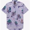 Button-Up Tops * | Our Universe Studio Ghibli Spirited Away Scenic Bathhouse Woven Button-Up Boxlunch Exclusive