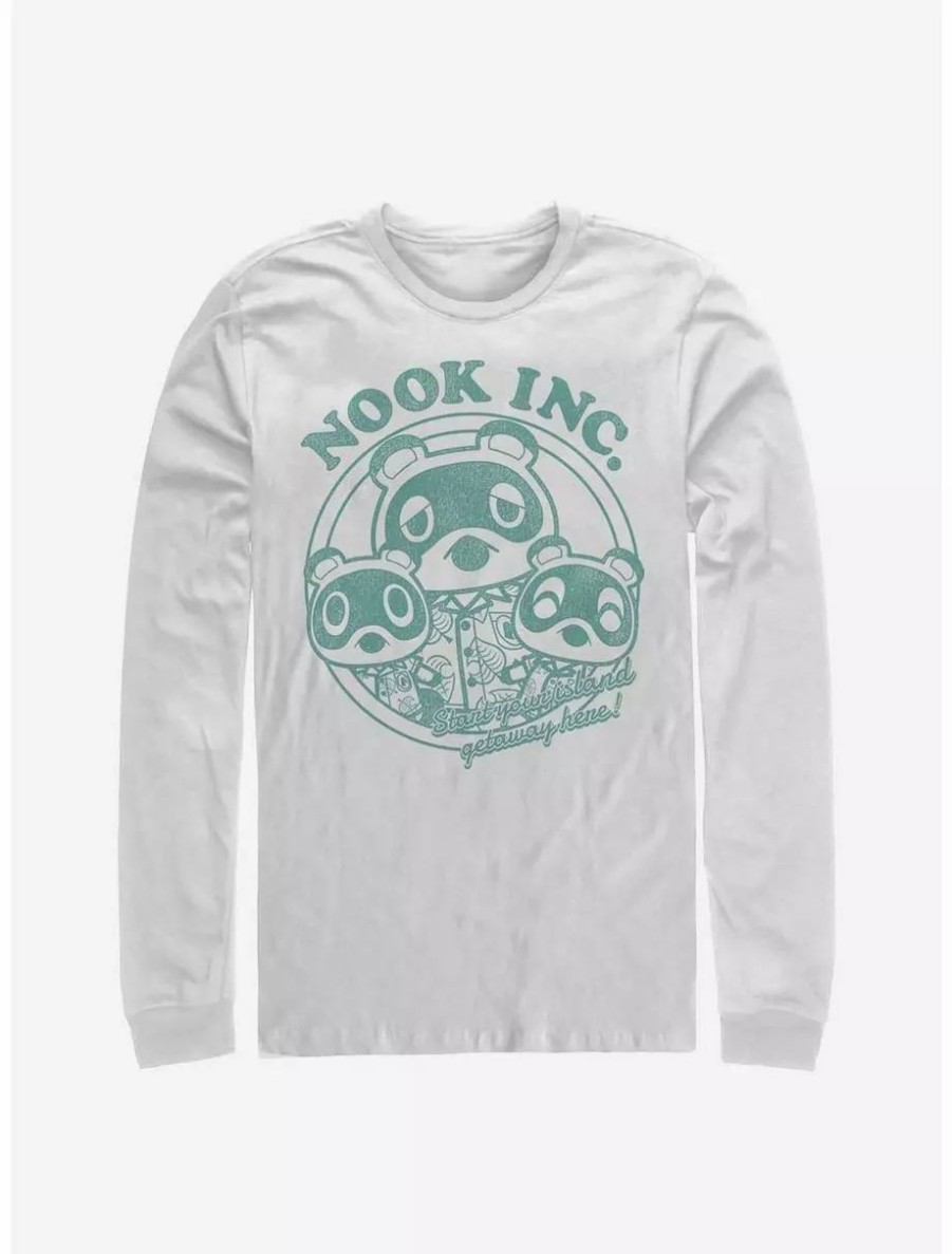 Long Sleeves * | Boxlunch Animal Crossing: New Horizons Nook Inc. Getaway Long-Sleeve T-Shirt