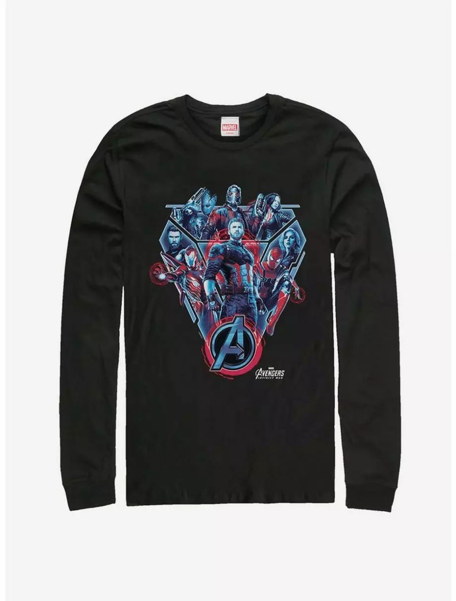 Long Sleeves * | Boxlunch Marvel Avengers: Infinity War Armor Long Sleeve T-Shirt