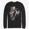 Long Sleeves * | Boxlunch Star Wars Ahsoka Jedi Grayscale Long-Sleeve T-Shirt