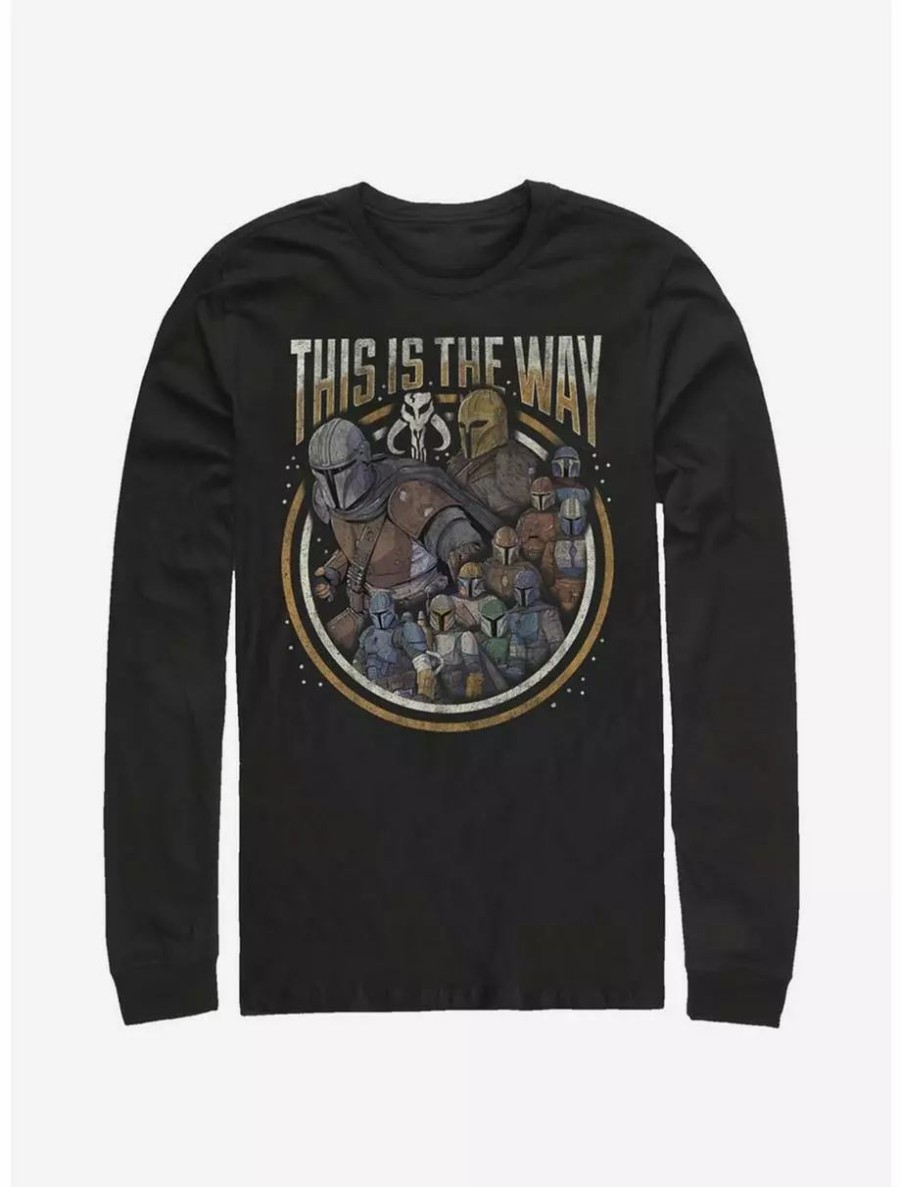 Long Sleeves * | Boxlunch Star Wars The Mandalorian The Way Group Long-Sleeve T-Shirt