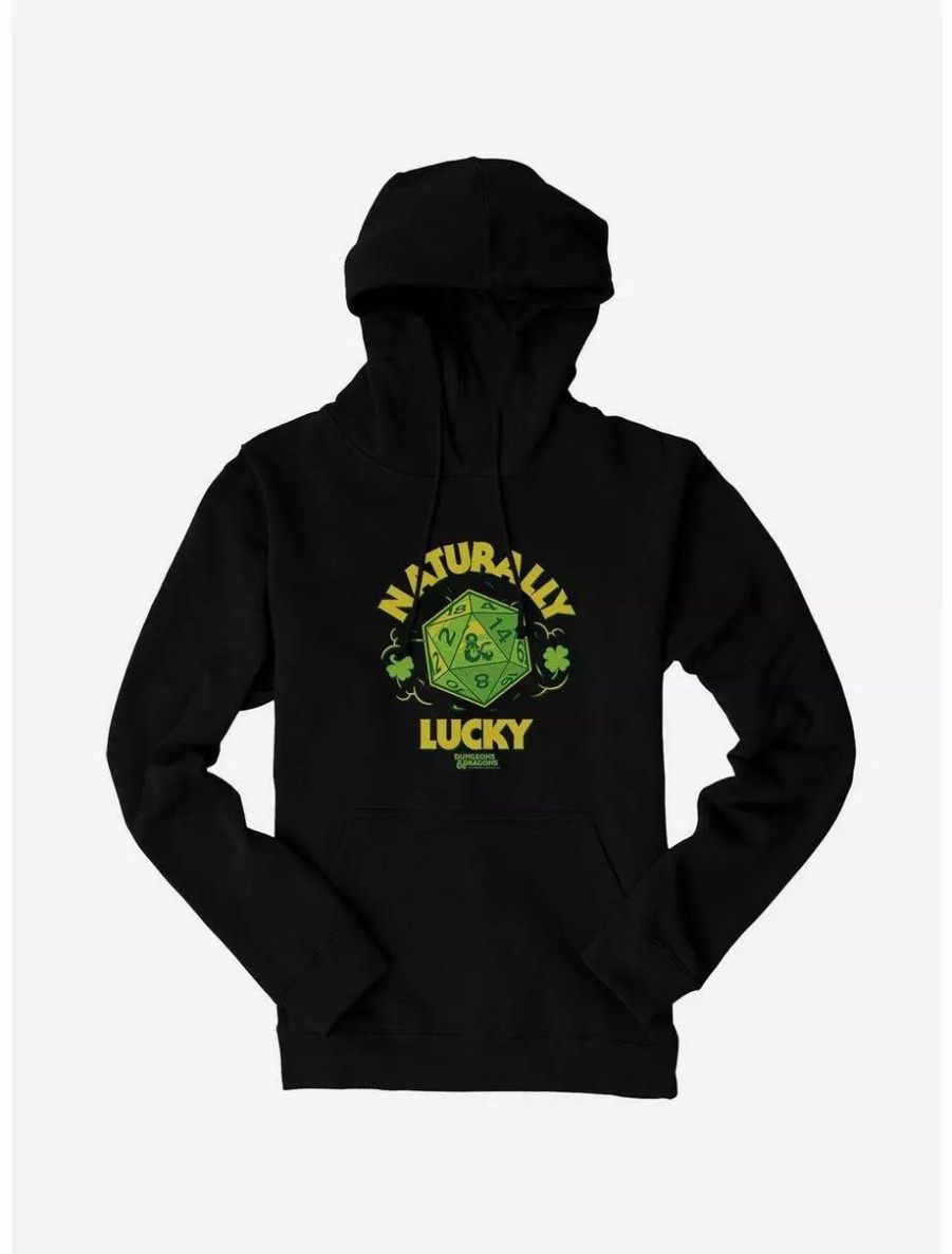 Hoodies * | Boxlunch Dungeons & Dragons Naturally Lucky Dice Hoodie