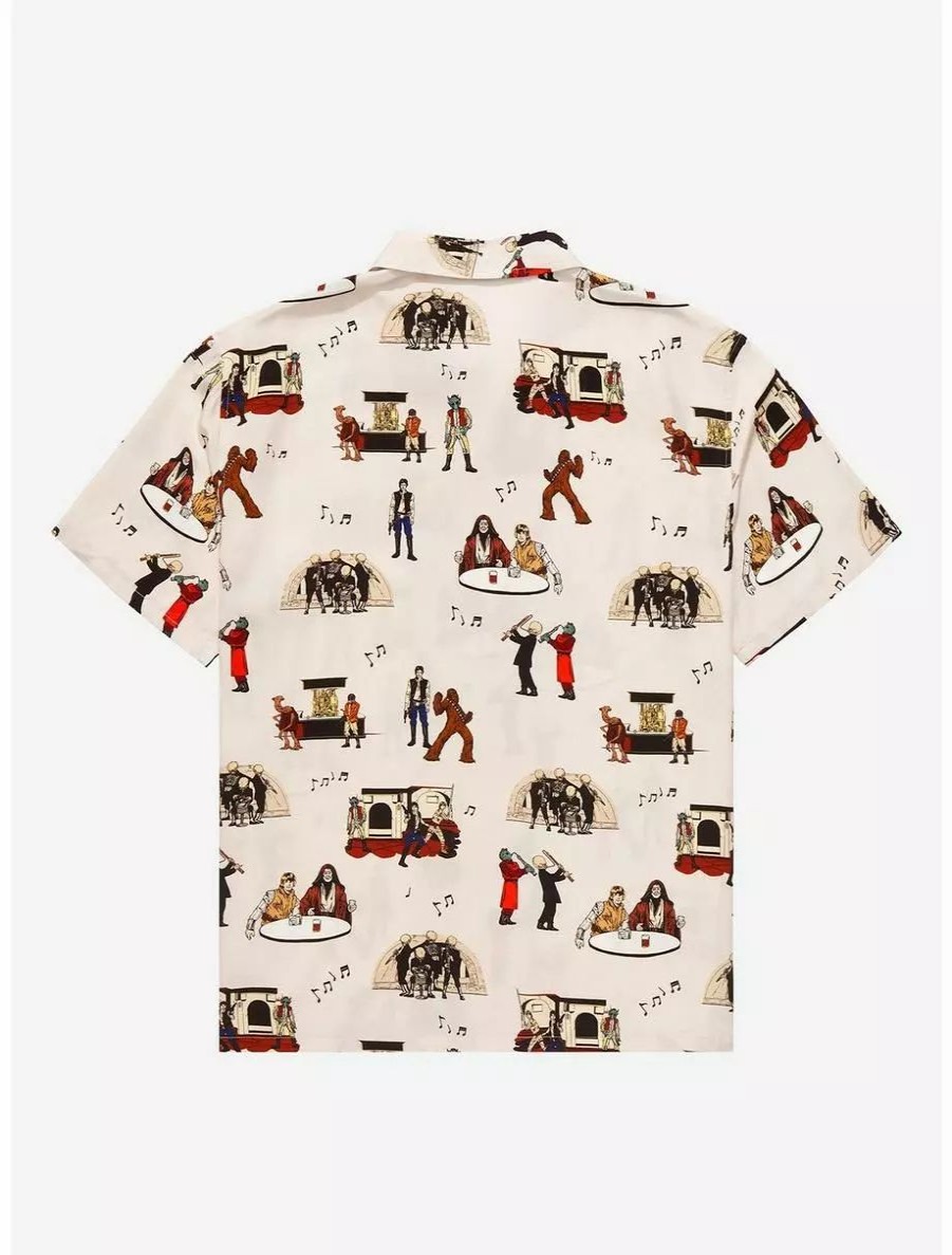 Button-Up Tops * | Star Wars Mos Eisley Cantina Allover Print Woven Button Up Boxlunch Exclusive