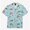 Button-Up Tops * | Studio Ghibli Ponyo Allover Print Woven Button-Up Boxlunch Exclusive