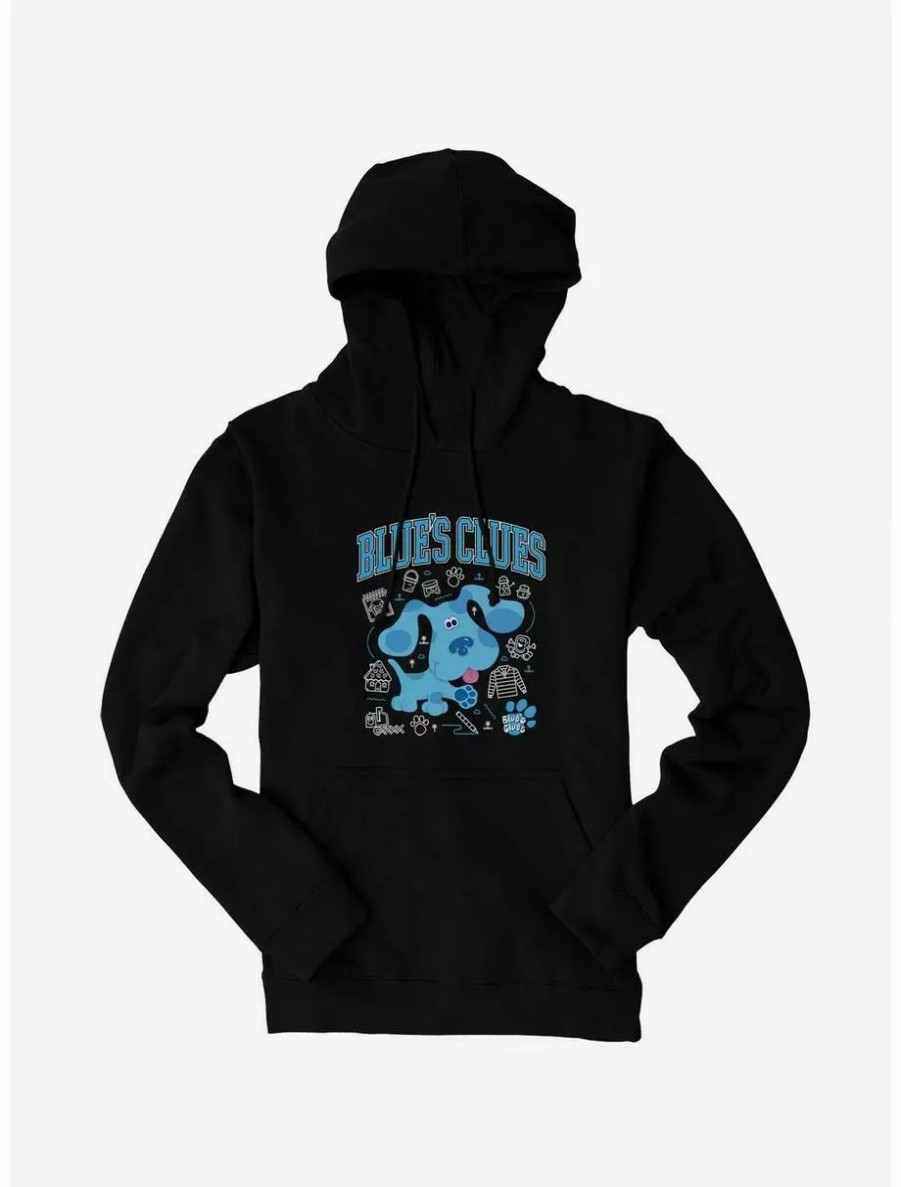 Hoodies * | Boxlunch Blue'S Clues Collegiate Font Icons Hoodie