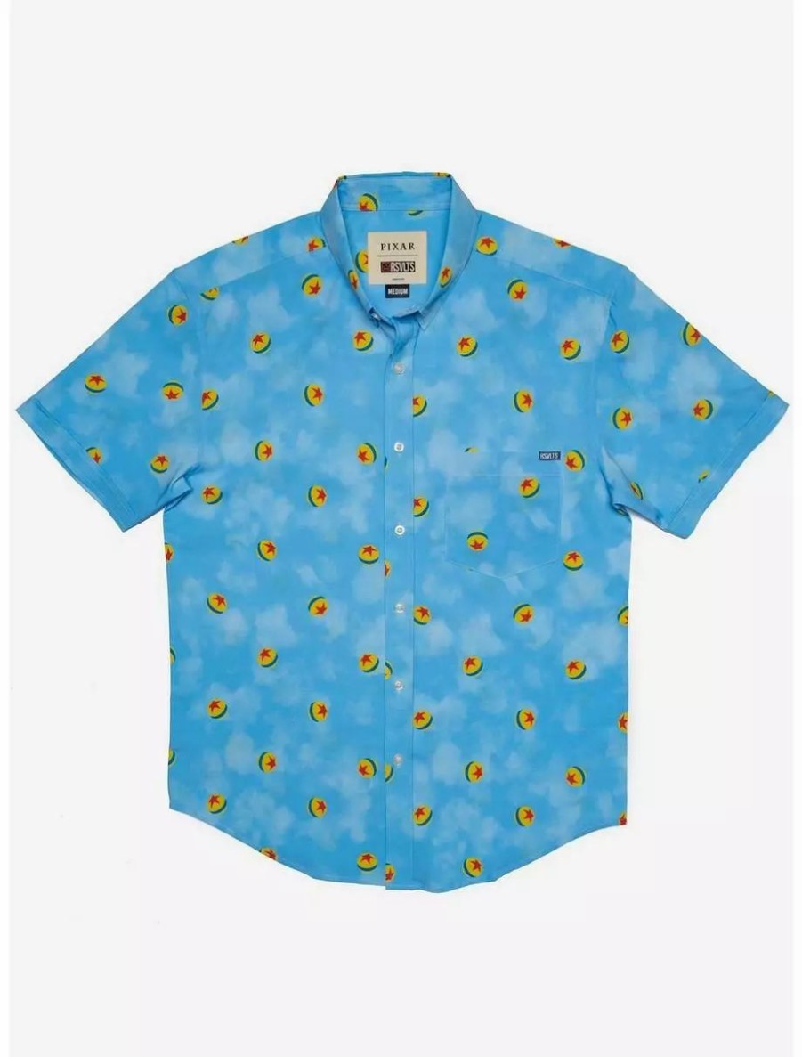 Button-Up Tops * | Boxlunch Rsvlts Disney Pixar Ball Kunuflex Short Sleeve Shirt