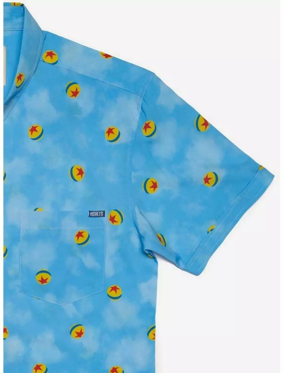 Button-Up Tops * | Boxlunch Rsvlts Disney Pixar Ball Kunuflex Short Sleeve Shirt