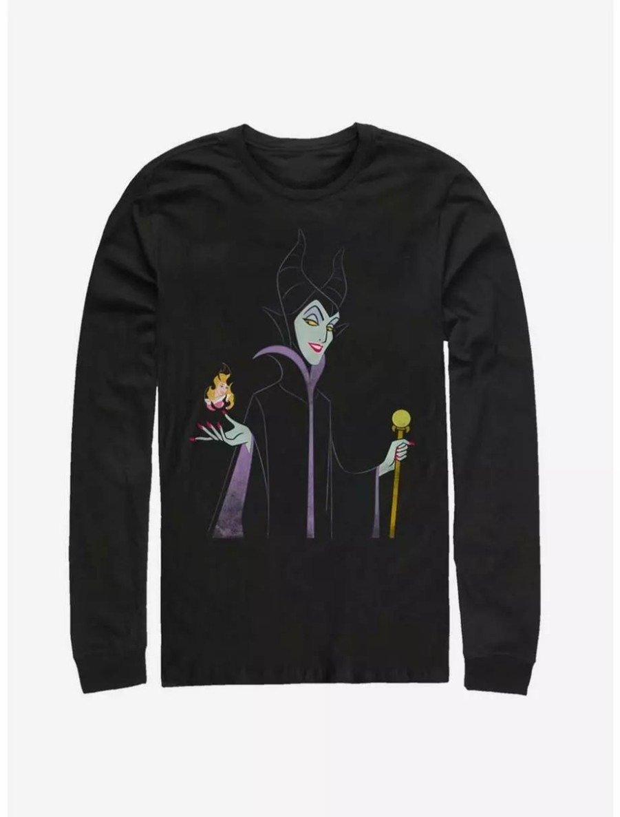 Long Sleeves * | Boxlunch Disney Sleeping Beauty Maleficent Watch Them Burn Long-Sleeve T-Shirt