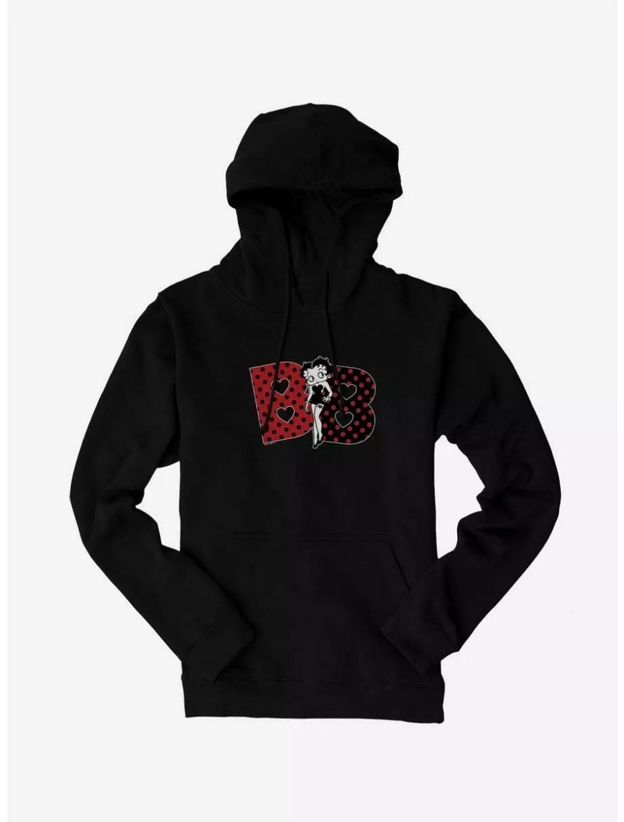 Hoodies * | Boxlunch Betty Boop Polka Dot Initials Hoodie