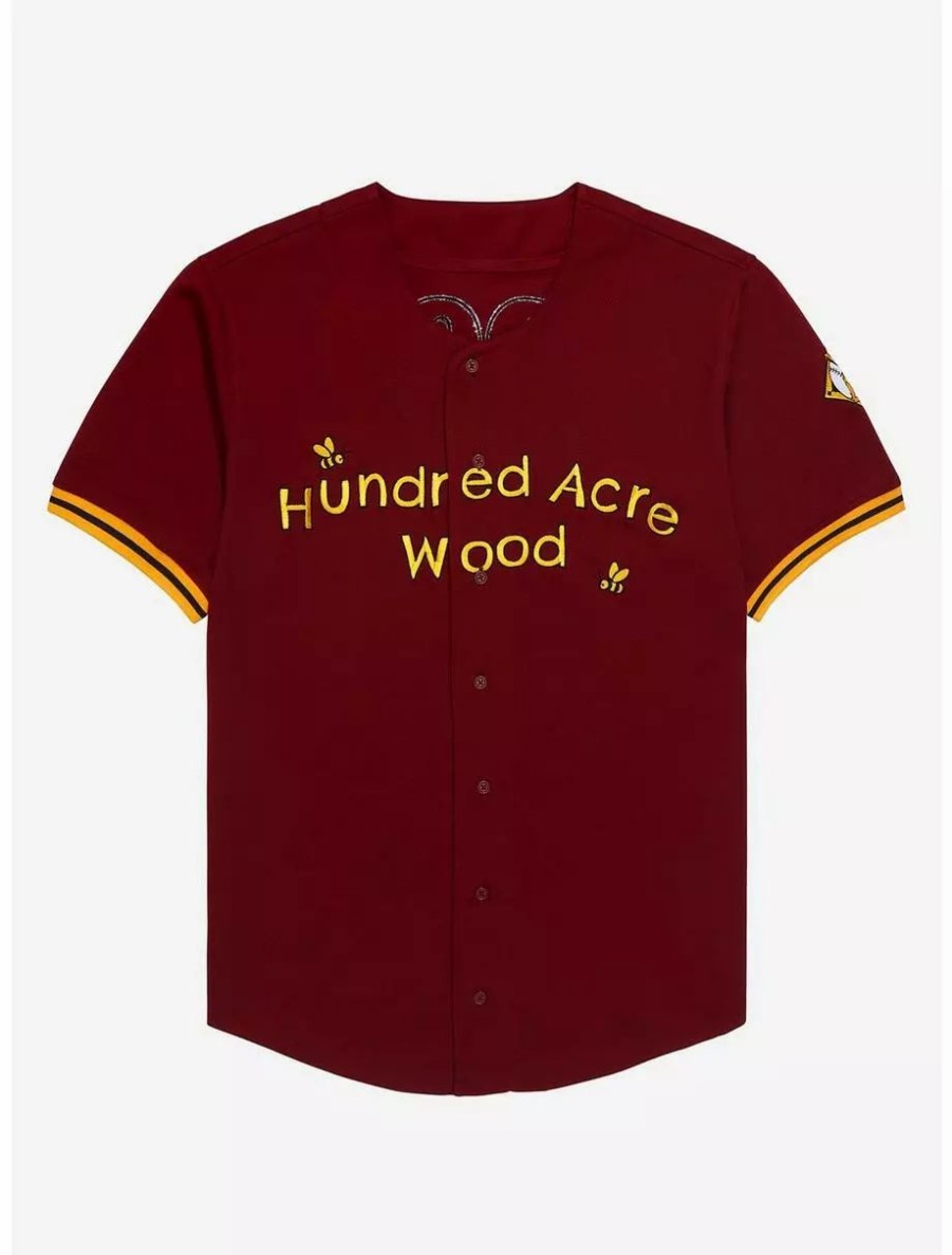 Button-Up Tops * | Disney Winnie The Pooh Hundred Acre Wood Baseball Jersey Boxlunch Exclusive