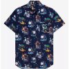 Button-Up Tops * | Disney Walt Disney World 50Th Anniversary Rides & Attractions Woven Button-Up Boxlunch Exclusive