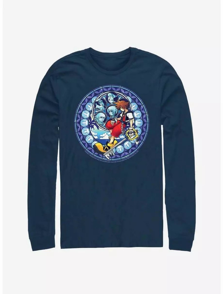 Long Sleeves * | Boxlunch Disney Kingdom Hearts Stained Glass Sora Long-Sleeve T-Shirt