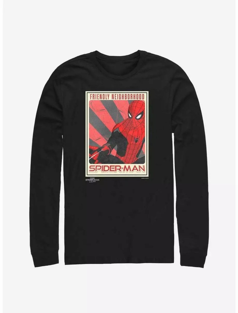 Long Sleeves * | Boxlunch Marvel Spider-Man: No Way Home The Friendly Spider Long-Sleeve T-Shirt