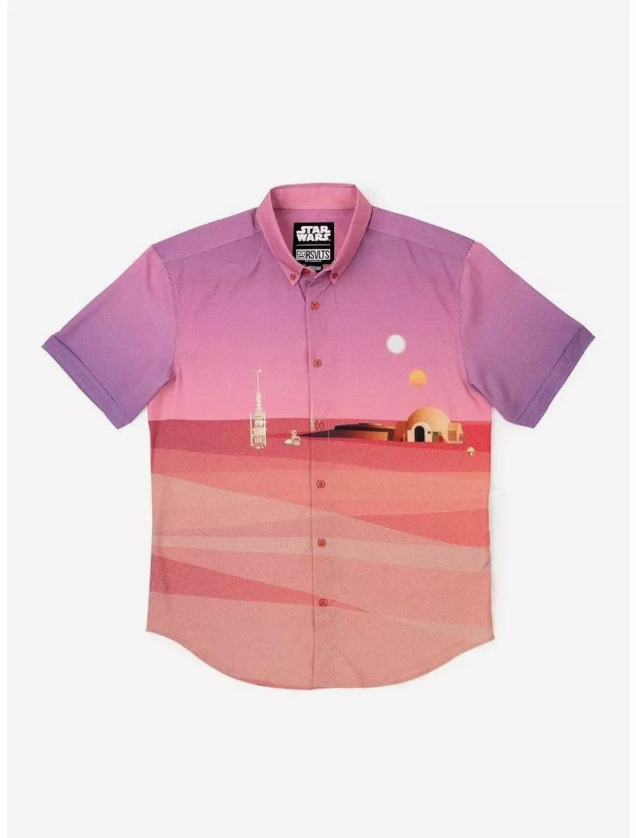 Button-Up Tops * | Boxlunch Rsvlts Star Wars "Rising Suns" Kunuflex Short Sleeve Shirt