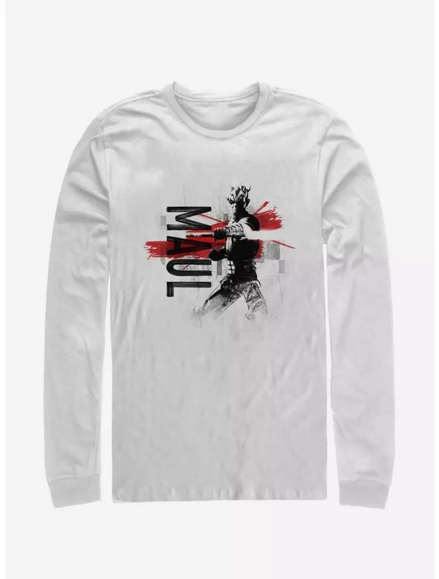 Long Sleeves * | Boxlunch Star Wars: The Clone Wars Maul Collage Long-Sleeve T-Shirt