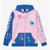 Hoodies * | Disney Sleeping Beauty Fairies Color Block Zippered Hoodie Boxlunch Exclusive